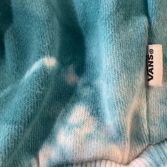 Vans US Open Surfing 2020 Tie Dye Zip Hoodie Blue White Size M - Picture 8 of 12